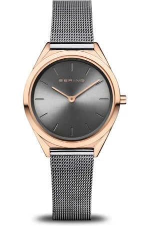 Bering Akcesoria, unisex, Szary, ONE SIZE, Unisex Zegarek Ultra Slim 31 mm Bransoleta Siatkowa 17031-369