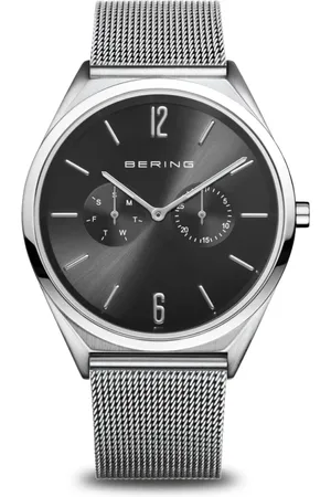 Bering Akcesoria, unisex, Szary, ONE SIZE, Unisex Zegarek Ultra Slim Bransoleta Milaneza 17140-002