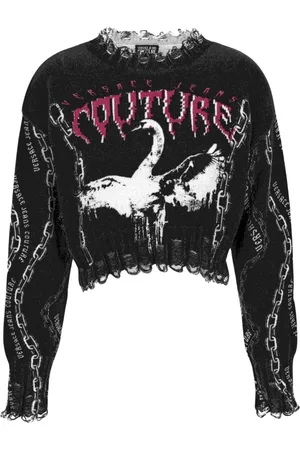 VERSACE Swetry, Kobieta, Czarny, L, Top