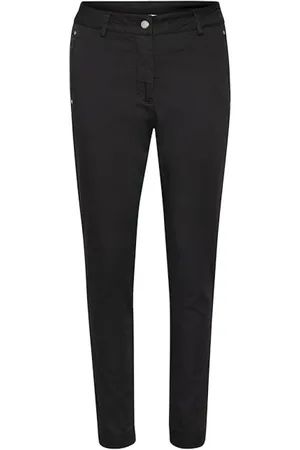 Kaffe Spodnie, Kobieta, Czarny, 3XL, Czarna Spodnica Rivet Długa