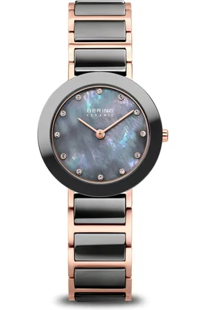 Bering Akcesoria, Kobieta, Czarny, ONE SIZE, Damski zegarek ceramiczny 29 mm bransoleta ze stali nierdzewnej 11429-769