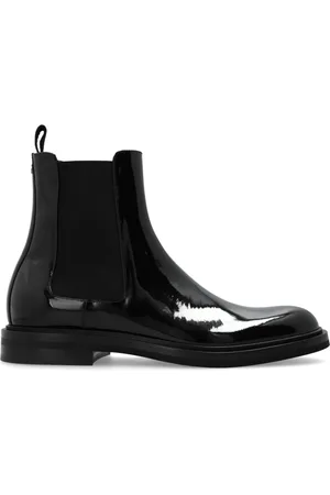 Dolce & Gabbana Buty, Mężczyzna, Czarny, 41 1/2 EU, Skórzane buty za kostkę