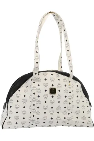 MCM Pre-owned, Kobieta, Biały, ONE SIZE, Pre-owned Canvas shoulder-bags