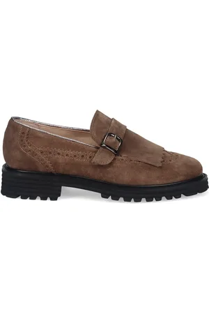 SANGIORGIO Buty, Kobieta, brązowy, 41 EU, Zamsz, Brązowe Mokasyny zamszowe