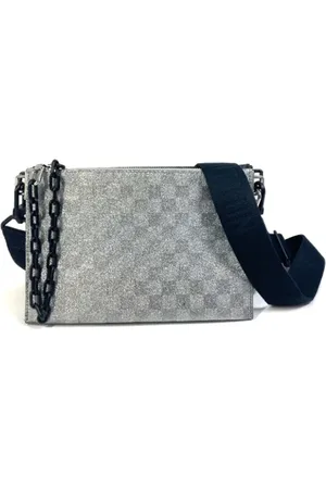 LOUIS VUITTON Pre-owned, Mężczyzna, Szary, ONE SIZE, Skóra, Pre-owned skórzane torby na ramię