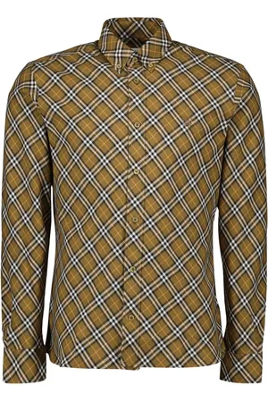 Burberry Koszule, Mężczyzna, Beżowy, M, Koszula w Kratę Styl Vintage Mężczyźni