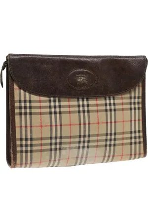 Burberry Pre-owned, Kobieta, Beżowy, ONE SIZE, Skóra, Pre-owned Canvas clutches