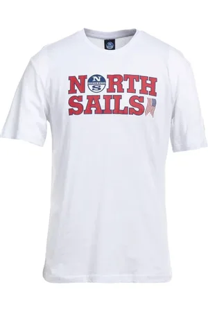 North Sails Koszulki, Mężczyzna, Biały, 2XL, Bawełna, Elegancka koszulka z logo z biaej baweny