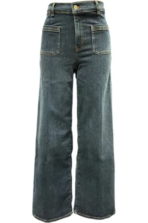Frame Jeansy, Kobieta, Niebieski, W27, Bawełna, Palazzo Bardot Slim Jeansy