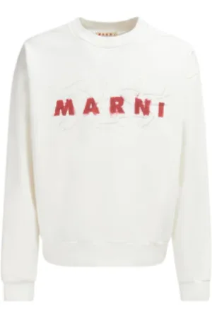 Marni Bluzy, Mężczyzna, Biały, S, Bawełniany Biały Sweter