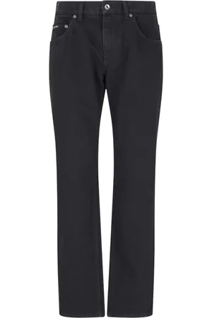 Dolce & Gabbana Jeansy, Mężczyzna, Czarny, S, Denim, Klasyczne Jeansyy z Logo