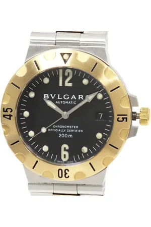 Bvlgari Pre-owned, Mężczyzna, Czarny, ONE SIZE, Pre-owned Stainless Steel watches