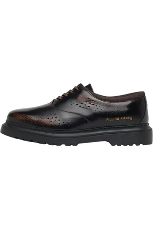 Filling pieces Buty, Mężczyzna, brązowy, 41 EU, Skóra, Derby Gradient Cognac
