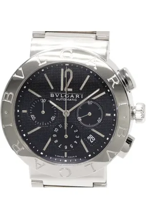 Bvlgari Pre-owned, Mężczyzna, Czarny, ONE SIZE, Pre-owned Stainless Steel watches