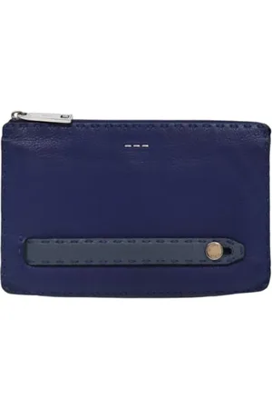 Fendi Pre-owned, Kobieta, Niebieski, ONE SIZE, Skóra, Pre-owned Leather clutches