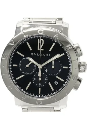 Bvlgari Pre-owned, Mężczyzna, Czarny, ONE SIZE, Pre-owned Stainless Steel watches