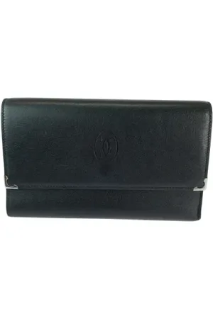 Cartier Pre-owned, Kobieta, Czarny, ONE SIZE, Skóra, Pre-owned skórzane portfele
