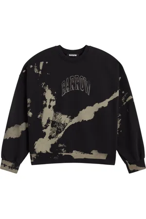 BARROW Bluzy, Mężczyzna, Czarny, S, Bawełna, Oversize Unisex Sweatshirt z Abstrakcyjnym Logo