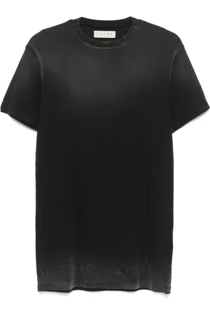 PAURA Koszulki, Mężczyzna, Czarny, S, T-shirt z żebrowaniem w kolorze czarnym