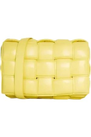 Bottega Veneta Pre-owned, Kobieta, Żółty, ONE SIZE, Skóra, Pre-owned skórzane torby na ramię