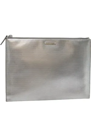 Saint Laurent Pre-owned, Kobieta, Szary, ONE SIZE, Pre-owned Canvas clutches