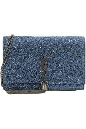 Saint Laurent Pre-owned, Kobieta, Niebieski, ONE SIZE, Pre-owned Fabric shoulder-bags