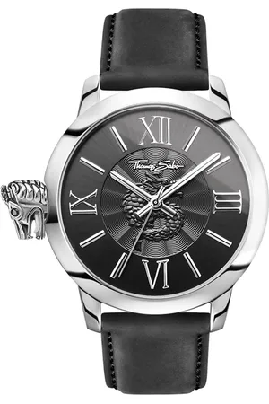 Thomas Sabo Akcesoria, Mężczyzna, Czarny, ONE SIZE, Rebel With Karma 46 mm Bransoleta Skórzana Wa 0295-218-203-46 MM