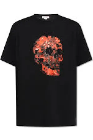 Alexander McQueen Koszulki, Mężczyzna, Czarny, L, Casual Bawełniany T-shirt