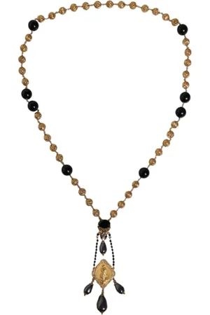 Dolce & Gabbana Akcesoria, Kobieta, Wielobarwność, ONE SIZE, Łańcuch Różańcowy Matki Boskiej