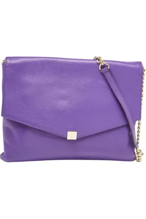 Carolina Herrera Pre-owned, Kobieta, Fioletowy, ONE SIZE, Pre-owned skórzane torby na ramię
