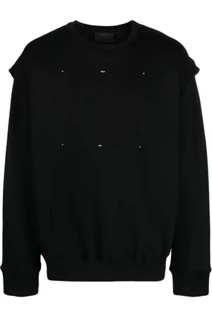 HELIOT EMIL Bluzy, Mężczyzna, Czarny, S, Czarny Sweter Crewneck Stylowy Wygodny