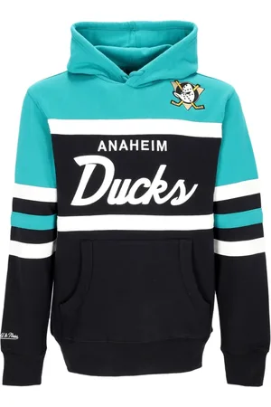 Mitchell & Ness Bluzy, Mężczyzna, Czarny, S, Anaheim Ducks Head Coach Hoodie