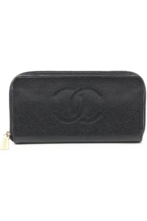 CHANEL Pre-owned, Kobieta, Czarny, ONE SIZE, Skóra, Pre-owned skórzane portfele