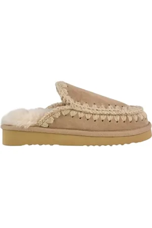 Mou Buty, Kobieta, brązowy, 37 EU, Stylowe Stitching Drewniaki Buty