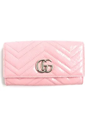 Gucci Pre-owned, Kobieta, Różowy, ONE SIZE, Skóra, Pre-owned skórzane portfele