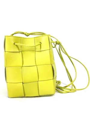 Bottega Veneta Pre-owned, Kobieta, Zielony, ONE SIZE, Skóra, Pre-owned skórzane torby na ramię