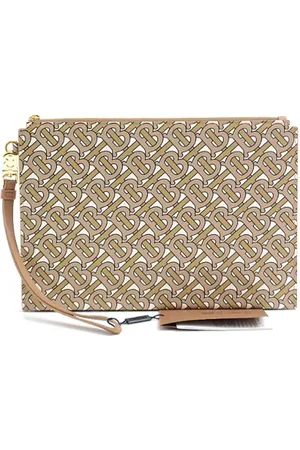 Burberry Pre-owned, Kobieta, Beżowy, ONE SIZE, Pre-owned Canvas clutches