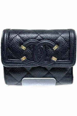 CHANEL Pre-owned, Kobieta, Czarny, ONE SIZE, Skóra, Pre-owned skórzane portfele