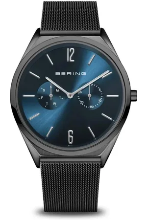Bering Akcesoria, unisex, Czarny, ONE SIZE, Unisex Zegarek Ultra Slim 40 mm 3 ATM Szkło Szafirowe Slim Design Bransoleta Milanaise 17140-227