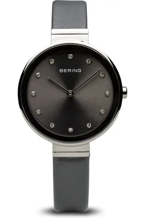 Bering Akcesoria, Kobieta, Czarny, ONE SIZE, Zegarek Damski Classic 34 mm Pasek Skórzany 12034-609