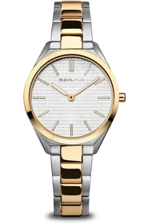 Bering Akcesoria, Kobieta, Wielobarwność, ONE SIZE, Zegarek Damski Ultra Slim 31 mm 3 ATM Szkło Szafirowe Slim Design Bransoleta Ze Stali Nierdzewnej z Elementami Ze Stali Nierdzewnej 17231-704