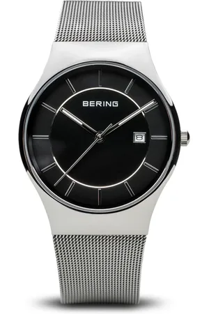 Bering Akcesoria, Mężczyzna, Szary, ONE SIZE, Męski Zegarek Classic 38 mm Bransoleta Ze Stali Nierdzewnej 11938-002