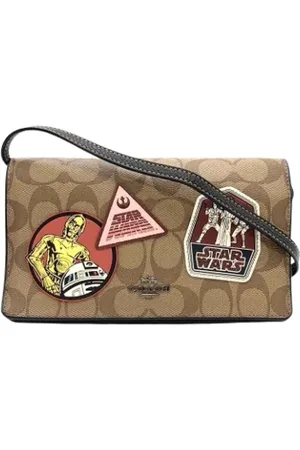 Coach Pre-owned, Kobieta, Beżowy, ONE SIZE, Skóra, Pre-owned Canvas shoulder-bags