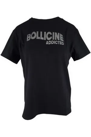 MC2 SAINT BARTH Koszulki, Kobieta, Czarny, L, Czarna koszulka z bąbelkami i polo