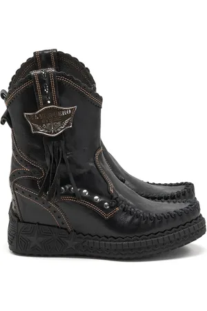 EL VAQUERO Buty, Kobieta, Czarny, 38 EU, Czarne Distress Indian Style Buty