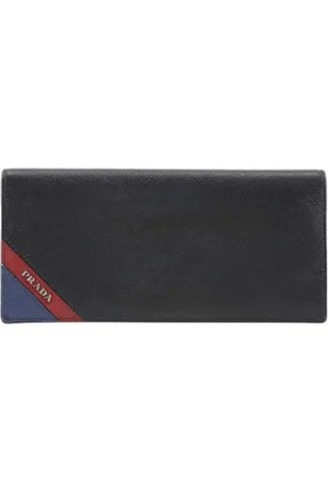 Prada Pre-owned, Mężczyzna, Czarny, ONE SIZE, Skóra, Pre-owned skórzane portfele