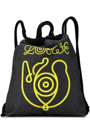 Loewe Pre-owned, Kobieta, Szary, ONE SIZE, Bawełna, Pre-owned Cotton backpacks