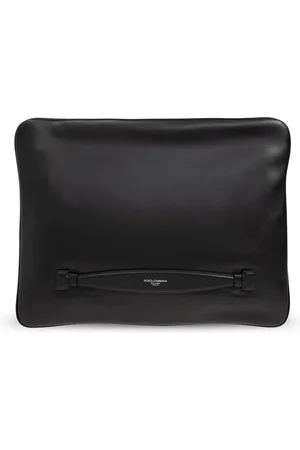 Dolce & Gabbana Torebki, Mężczyzna, Czarny, ONE SIZE, Skórzana aktówka