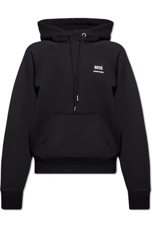 Ami Bluzy, Mężczyzna, Czarny, M, Bawełna, Bluza z logo