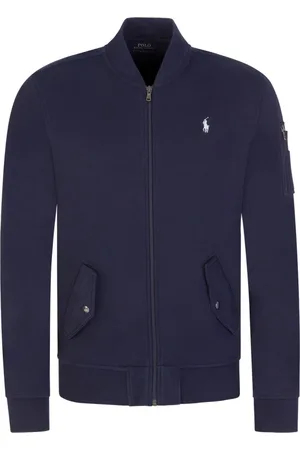 Ralph Lauren Kurtki, Mężczyzna, Niebieski, S, Granatowa Bawełniana Kurtka Regular Fit